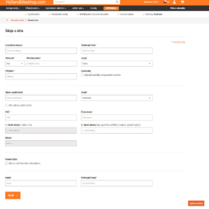 Registration form