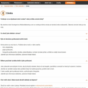 FAQ page